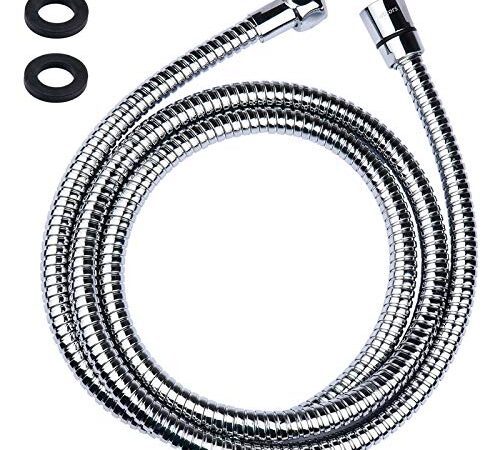 Autkors Brauseschlauch, 1,75M Premium Duschschlauch aus Edelstahl Flexibler Brauseschlauch mit Dichtungen für Handbrause, Hand-Duschkopf