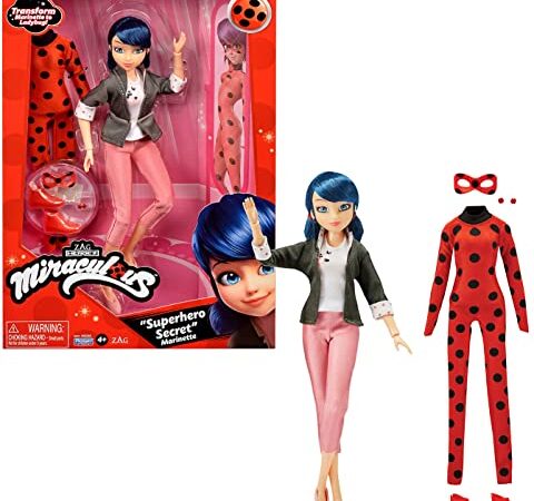 Bandai - Miraculous Ladybug - Ankleidepuppe 26 cm mit zwei Outfits - Ladybug - P50355