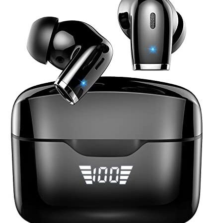 Bluetooth Kopfhörer Kabellos, in Ear Kopfhörer Bluetooth 5.3 mit Dual HD Mikrofon, 40Std Immersiver Premium Sound Ohrhörer, LED-Anzeige, USB-C Schnelles Aufladen, IP7 Wasserdicht Earbuds[2023 Neue]