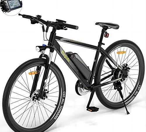 Eleglide M1 Plus E-Bike Damen Herren E-Mountainbike 27.5 Zoll Elektrofahrrad mit 36V 12.5Ah Abnehmbarer Lithium-Ionen-Akku, EU-konform E Fahrrad 21 Gänge & Hinterradmotor, LED Licht & Sportsattel
