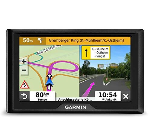 Garmin Drive 52 MT-S EU –Navigationsgerät mit 5“ (12,7 cm) Farbdisplay,vorinstallierten Europakarten (46 Länder),Live Traffic via Smartphone Link App,Fahrerassistenz,Parkplatzsuche,TripAdvisor,Schwarz