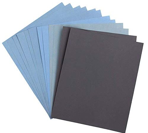 Hbitsae Schleifpapier 1000/1500/2000/3000/4000/5000 Körnung Trockenes Nassschleifpapier für Holz 9 * 11 Zoll, Metallschleifen und Autopolieren Holzmöbel Finishing Schleifen