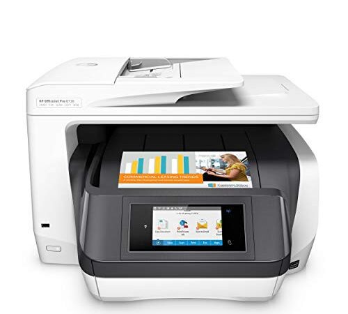 HP OfficeJet Pro 8730 Multifunktionsdrucker (512 MB, Instant Ink, Drucker, Scanner, Kopierer, Fax, PCL 6, WLAN, LAN, NFC, Duplex, Airprint) Schwarzweiß