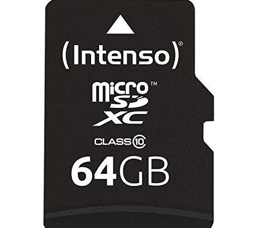 Intenso microSDXC 64GB Class 10 Speicherkarte inkl. SD-Adapter, schwarz