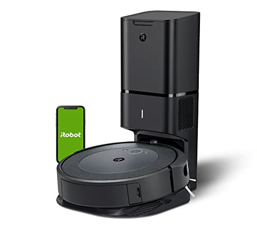 iRobot Roomba i3+ (i3552) App-steuerbarer Saugroboter mit Absaugstation (Staubsauger Roboter), 2 Gummibürsten, Ideal bei Haustieren, Individuelle Anpassung, Sprachassistenten-kompatibel, Farbe: Dark