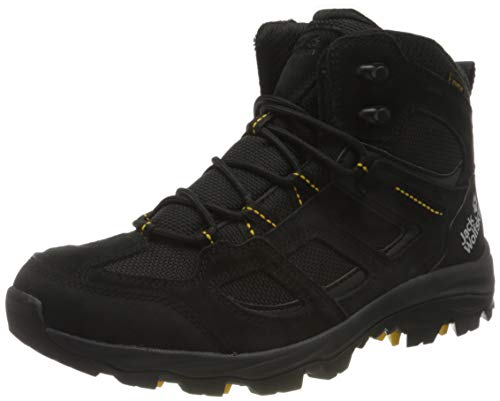 Jack Wolfskin Herren Vojo 3 Texapore Mid M, Black / Burly Yellow Xt, 44 EU