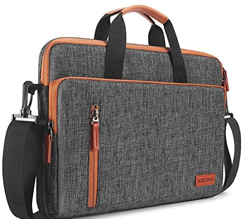 KIZUNA Laptoptasche 15.6 Zoll Notebook Tasche 15 Zoll Laptop Sleeve für 16" MacBook Pro M1&M1 Max 2021/16" Huawei MateBook 16&D16/Lenovo Ideapad 5/HP/Dell/ASUS Schultertasche Case Hülle Bag,Braun