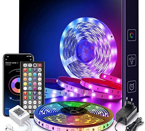 LED Strip 6m, RGB LED Streifen, LED Lichterkette mit APP und Fernbedienung, Musiksync Farbwechsel LED Band Lichter,led lichter für die Beleuchtung