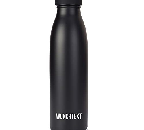 Milu Edelstahl Trinkflasche mit Gravur 350, 500, 750, 1000ml | Geschenkidee personalisiertes Geschenk mit Namen Weihnachten für Männer Frauen Mama Papa Freundin (1000ml + Gravur)
