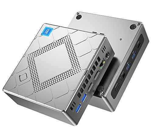 Mini PC Intel Core i5-11320H (bis zu 4,5 GHz), 16 GB RAM 512GB SSD Mini Desktop PC Windows 11 Pro, Mini Computer mit Intel Iris XE Graphics, 2X HDMI + VGA 4K UHD Triple Display, 4X USB 3.0, WiFi 5.