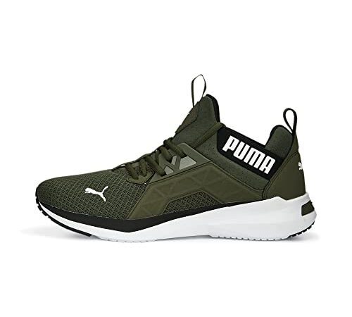 PUMA Herren Softride Enzo Nxt Straßen-Laufschuh, Green Moss Black White, 43 EU