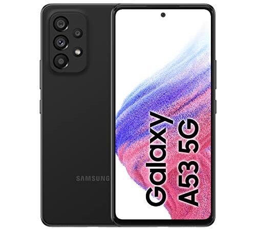 Samsung Galaxy A53 5G Smartphone Dual-SIM Android Handy 6 GB RAM 128GB Speicher Awesome Black + 30 Monate Garantie