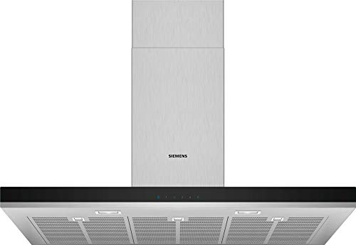 Siemens LC97BHM50 iQ300 Dunstabzugshaube / Wandhaube / 90 cm / Metall-Fettfilter / Doppelflutiges Hochleistungsgebläse / Edelstahl