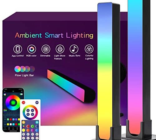 SNADER LED Lightbar, LED TV Hintergrundbeleuchtung, Gaming Lampe funktioniert RGB Ambient Smart LED Lampe Sync mit Musik und APP Control Steuerung für Gaming, Deko, PC, TV, Raumdekoration