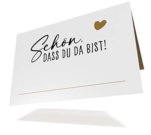 Tischkarten, 50 Stück 85x55 mm Tischkarten Hochzeit Platzkarten, Tischkarten Geburtstag, Namensschilder Hochzeit, stabiler 350 g Karton, ideale Ergänzung zur Hochzeitsdeko und Tischdeko