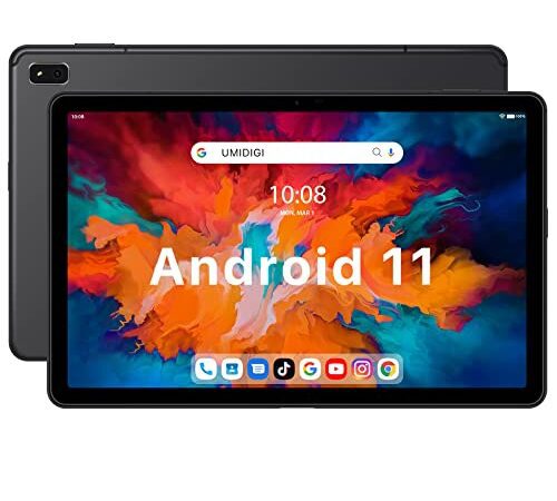 UMIDIGI A11 Tablet PC 10.4 Zoll 8000mAh Akku 4+128GB（bis zu 1TB） Android 11, 16MP+8MP Kamera 2K Display Octa-Core IMG Ge8320 SIM 4G OTG WiFi Face ID Bluetooth Tastatur Verbindung