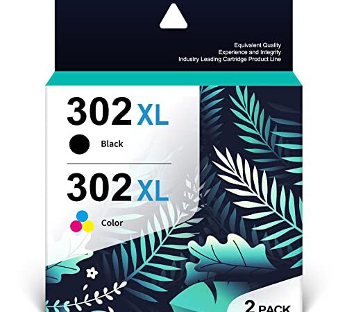 302XL Druckerpatronen Ersatz für HP 302 Druckerpatronen HP 302 Schwarz XL Ersatz für HP Envy 4525 Druckerpatronen HP deskjet 3630 1110 3636 HP Officejet 3831 5230 Envy 4520 4524 (Schwarz, Tri-Colour)