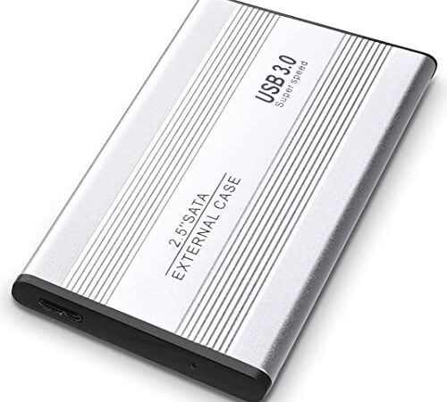 4 TB Externe Festplatte USB 3.0 tragbare SSD 4 TB Externe Solid State Drive SSD kompatibel mit Desktop, Laptop, Mac, Android, Free Technical Support (4 TB, Silber)