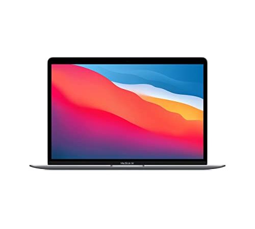 Apple 2020 MacBook Air Laptop M1 Chip, 13" Retina Display, 8 GB RAM, 256 GB SSD Speicher, Beleuchtete Tastatur, FaceTime HD Kamera, Touch ID, Space Grau