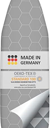 arteneur® - Made in Germany Bügelbrettbezug 120x40 für Dampfbügelstation - Bügeltischbezug mit Gummi Kordelzug, Thermo Reflect Alu Beschichtet, Dampfdurchlässig & Hitzereflektierend (M)