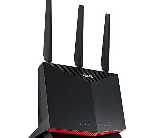ASUS RT-AX86U Pro AX5700 AiMesh Dual Band WiFi 6 Gaming Router (PS5-kompatibel, Mobile Game Mode, AiProtection Pro, 2.5G Port, Gaming Port, Adaptive QoS)