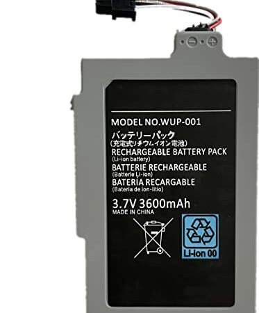 Bestome Ersatz Akku Kompatibel mit WUP-010 WUP-012 WUP012 WUP-002 WUP002 Gamepad Wii U, Wii U Gamepad(3000MAH/3600MAH Sent by Random)
