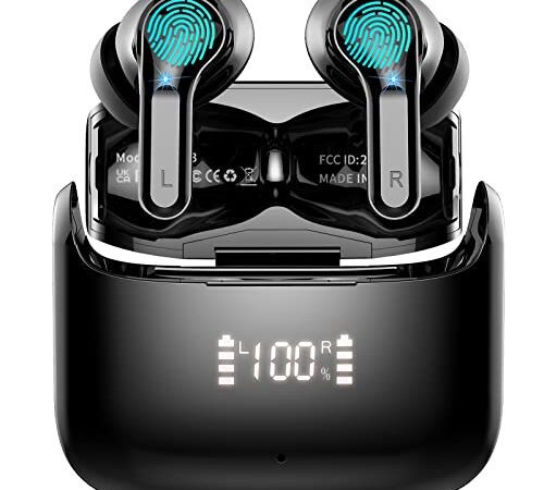 Bluetooth Kopfhörer, Kopfhörer Kabellos Bluetooth 5.3 In Ear Kopfhörer mit 4 ENC Mikrofon, 2023 Neue Kabellose Kopfhörer Noise Cancelling Earbuds mit 40H Deep Bass, USB-C, IP7 Wasserdicht Ohrhörer