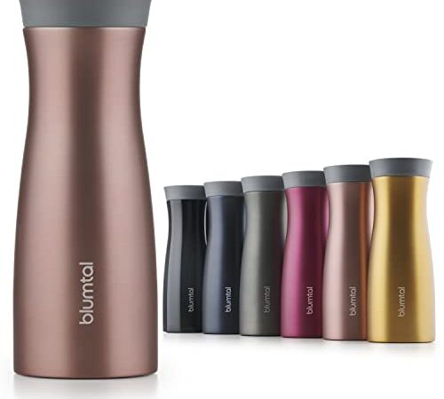 Blumtal Thermobecher - auslaufsicherer, lebensmittelechter Kaffeebecher To Go, BPA-Frei, hält 6h warm, praktischer Quick Press Verschluss, 360°-Trinköffnung, erhältlich in 6 Farben - Rosa
