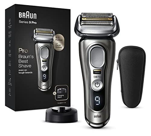 Braun Series 9 Pro 9415s Elektrorasierer für Herren, 4+1 Scherkopf mit ProLift Trimmer, elektrischer Rasierer mit 60 Min. Akkulaufzeit, Wet&Dry