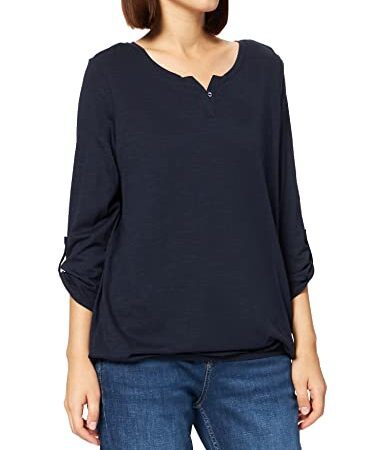 Cecil Damen 313172 Fenja T Shirt, Blau (Deep Blue), XL EU