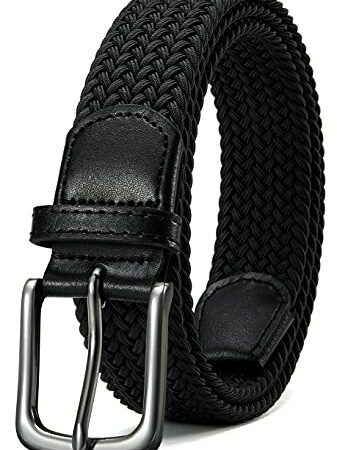 CHAOREN Elastischer Gürtel Herren, Stretchgürtel Herren Schwarz 35mm für Damen und Herren Lässige Hose, Robuste Bauweise und Gut Bewegen Kann