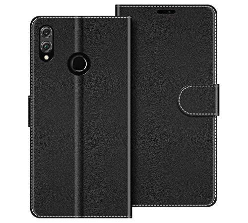 COODIO Handyhülle für Honor 8X Handy Hülle, Honor 8X Hülle Leder Handytasche für Honor 8X Klapphülle Tasche, Schwarz