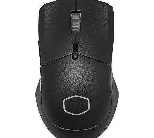 Cooler Master MM311 Kabellose Gaming-Maus, leicht 77 g, 10.000 DPI, PMW3325, optischer Sensor, 5 programmierbare Tasten, glatt gleitende PTFE-Füße, MasterPlus+ (nur PC), symmetrische Form – Schwarz