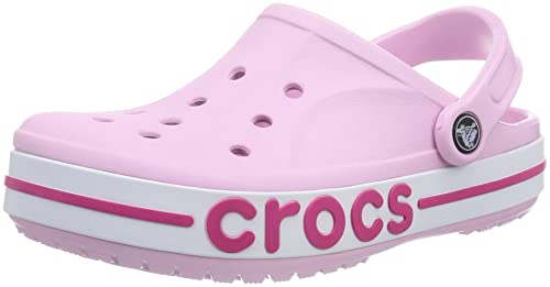 Crocs Bayaband Clogs für Damen und Herren mit Fersenriemen für sicheren Halt 38-39 EU Ballerina Pink/Candy Pink