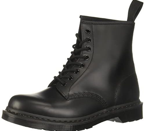 DR. MARTENS 14353001 8 Eye Boot Amphibians Unisex Black Smooth EU 38
