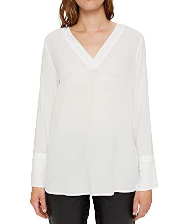 ESPRIT Collection Damen 991eo1f315 Bluse, Off White, 36 EU