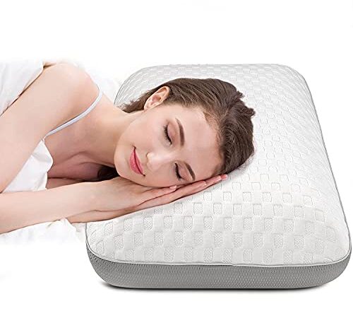 Fityou Memory Foam Kissen, nackenstütz Kissen, Ergonomisches Schlafkissen, Kühl Kissen, doppelseitiges Design, waschbarer Kissenbezug(70x40x13cm)
