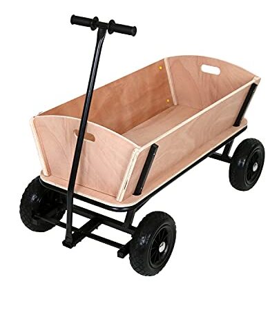 Frosal Bollerwagen Jörn Handwagen XXL Leiterwagen Transportwagen aus Holz
