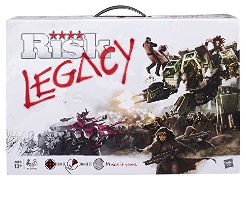 Hasbro Gaming F3156 Risiko Avalon Hill Risk Legacy Strategy Tischspiel, immersives Narratives Brettspiel für Kinder ab 13 Jahren, 3-5 Spieler, Mehrfarbig