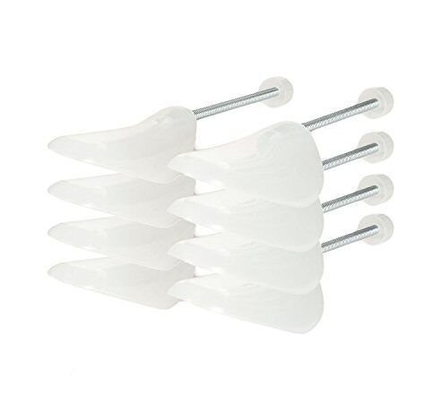 Incutex 4 Paar Schuhstrecker Schuhformer Schuhspanner aus Kunststoff, variabel Gr. 38-44, transparent