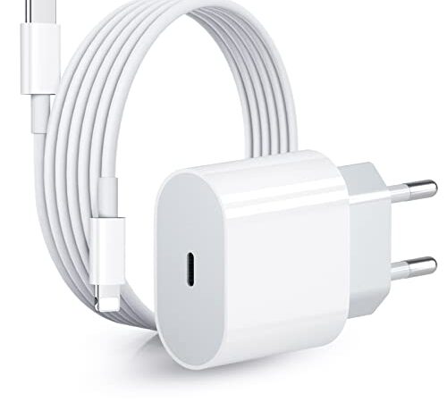 iPhone Schnellladegerät, 20W USB C iPhone ladegerät mit iPhone ladekabel original 2m, USB C Netzteil Stecker iPhone Schnellladekabel für iPhone 14/14 Plus/ 14 Pro/ 14 Pro Max/ 13/12/ 11/ X, Pad
