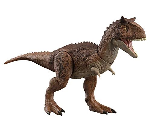 Jurassic World: Das gefallene Königreich“ Dinosaurier-Spielzeug Epischer Kampf Beiß-Attacken-Carnotaurus, Exklusive Spezies als Actionfigur, Mit Lichtern und Geräuschen, 2 Zerstörungsbereiche - HND19