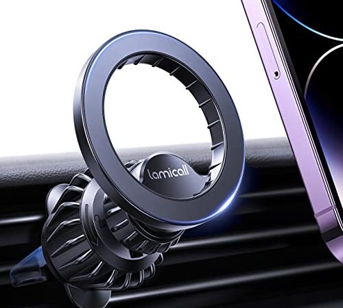 Lamicall Handyhalterung Auto für MagSafe Autohalterung - [20x N52 Magnet] Universal Magnetische Handyhalter Auto, Lüftung KFZ Handyhalterung Magnet für iPhone 14 13 12 Pro Max Magsafe Hülle Smartphone