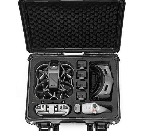 LEKUFEE wasserdichte Hartschalenkoffer für DJI Avata Pro-View Combo (DJI Goggles 2)/DJI Avata Fly Smart Combo(DJI FPV Goggles V2) und Zubehör (nur Tragetasche)