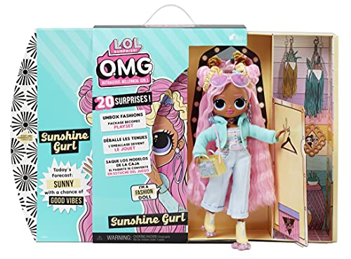 LOL Surprise OMG Modepuppe SUNSHINE GURL - Mit 20 Überraschungen, Designer-Kleidung und modischen Accessoires - Spielset - Serie 4.5 - Puppe zum Sammeln für Jungen und Mädchen ab 4 Jahren