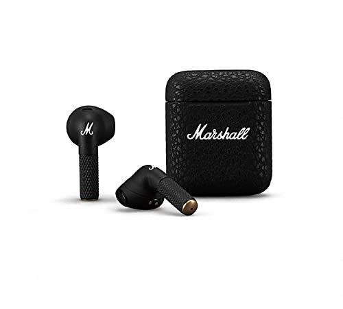 Marshall Minor III True Wireless In-ear Bluetooth Ohrhörer, Kabelloser Kopfhörer, 25 kabellose Stunden Akkukapazität - Schwarz, Einheitsgröße