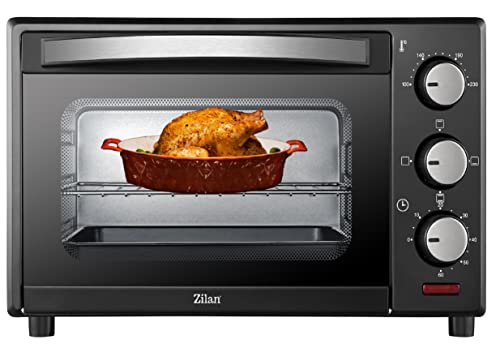 Mini Backofen 15 Liter | 60 min Timer | 1200 Watt | 60°-230°C | Minibackofen | Backofen | Krümelblech | Mini Oven | Camping Ofen | Kleiner Backofen
