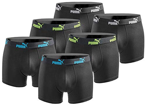 PUMA Boxershort 6er Pack Herren Basic Black Limited Edition - New Triple Black - Gr. L