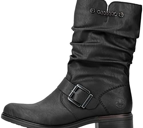 Rieker Damen Z5382 Mode-Stiefel, schwarz, 38 EU