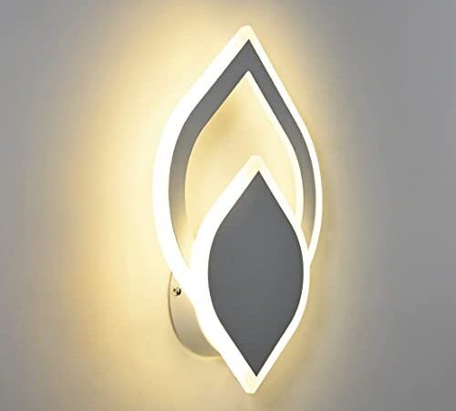 S'AFIELINA LED Wandlampe Drehbar Wandleuchten innen modern 3 Lichtfarbe Wandbeleuchtung Kaltweiß Neutral Warmweiß Licht Wandstrahler für Schlafzimmer Wohnzimmer Flur (Weiß, 1 Stück)